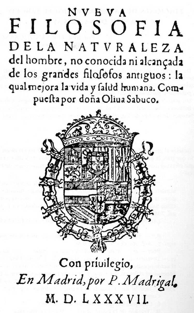 La nueva filósofa, Oliva Sabuco (1562-1622)