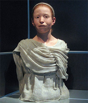 Reconstrucción de Myrtis, una niña de 11 años que murió por la Plaga de Atenas