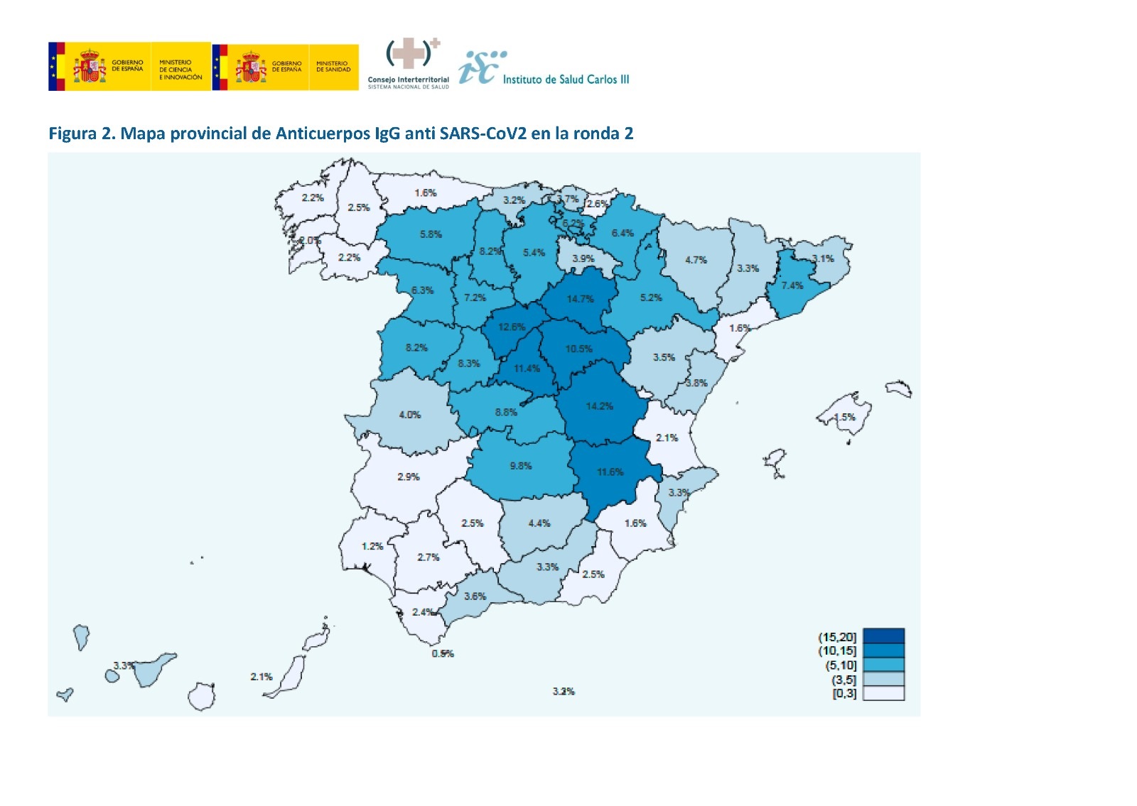 mapa estudio seroprevalencia segunda oleada