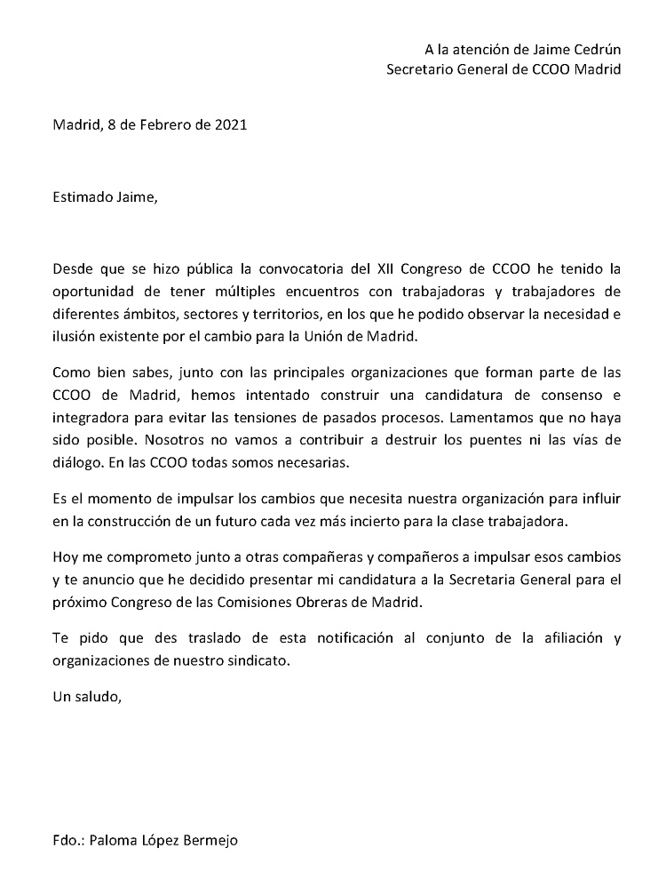carta paloma lopez