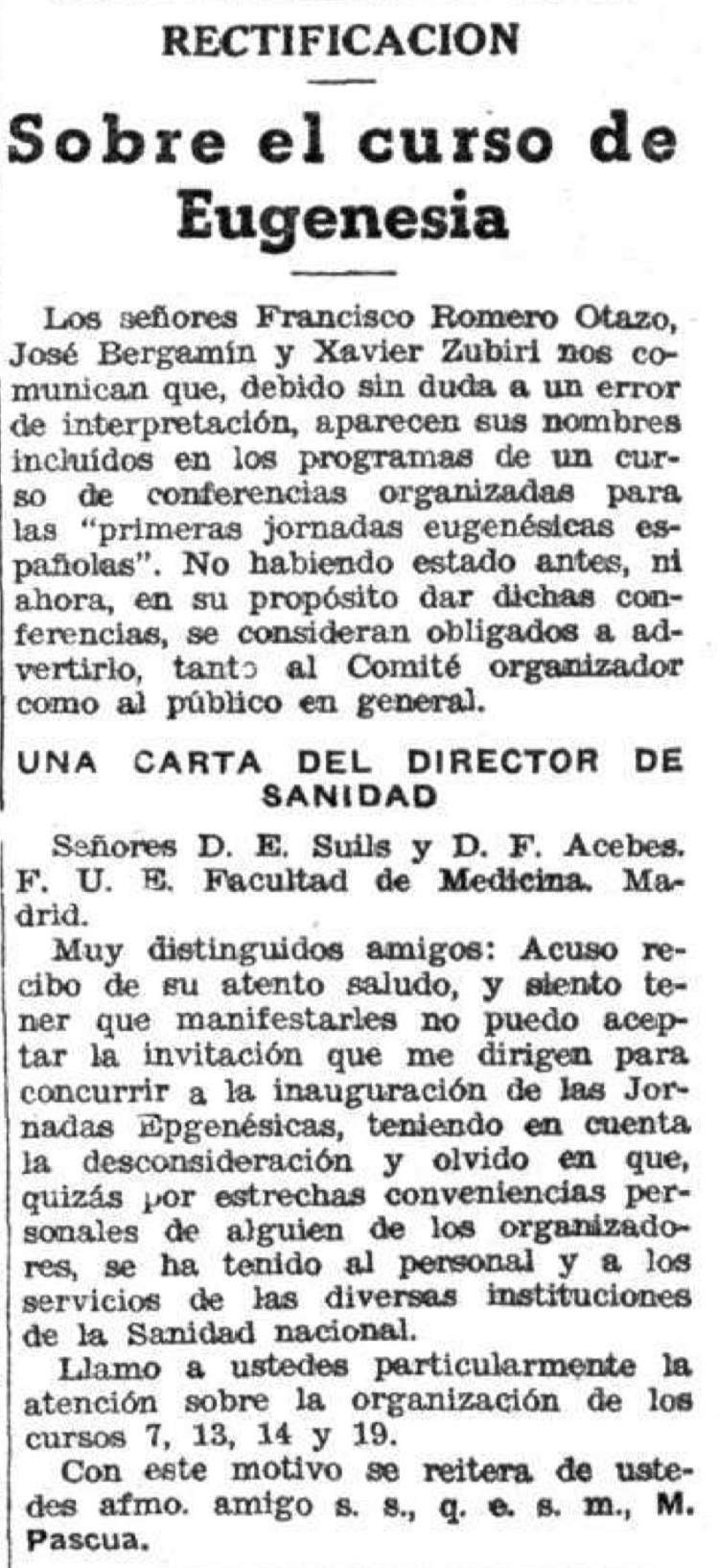 LUZ 20.4.1933. BERGAMIN, ZUBIRI Y OTAZO