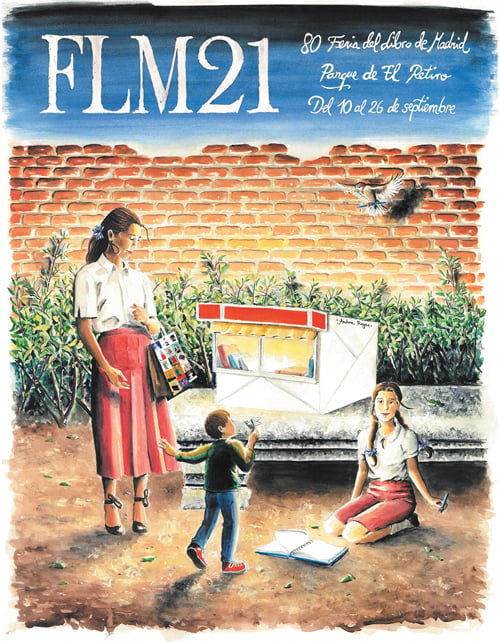 Cartel de la 80º Edición de la Feria Libro de Madrid 2021