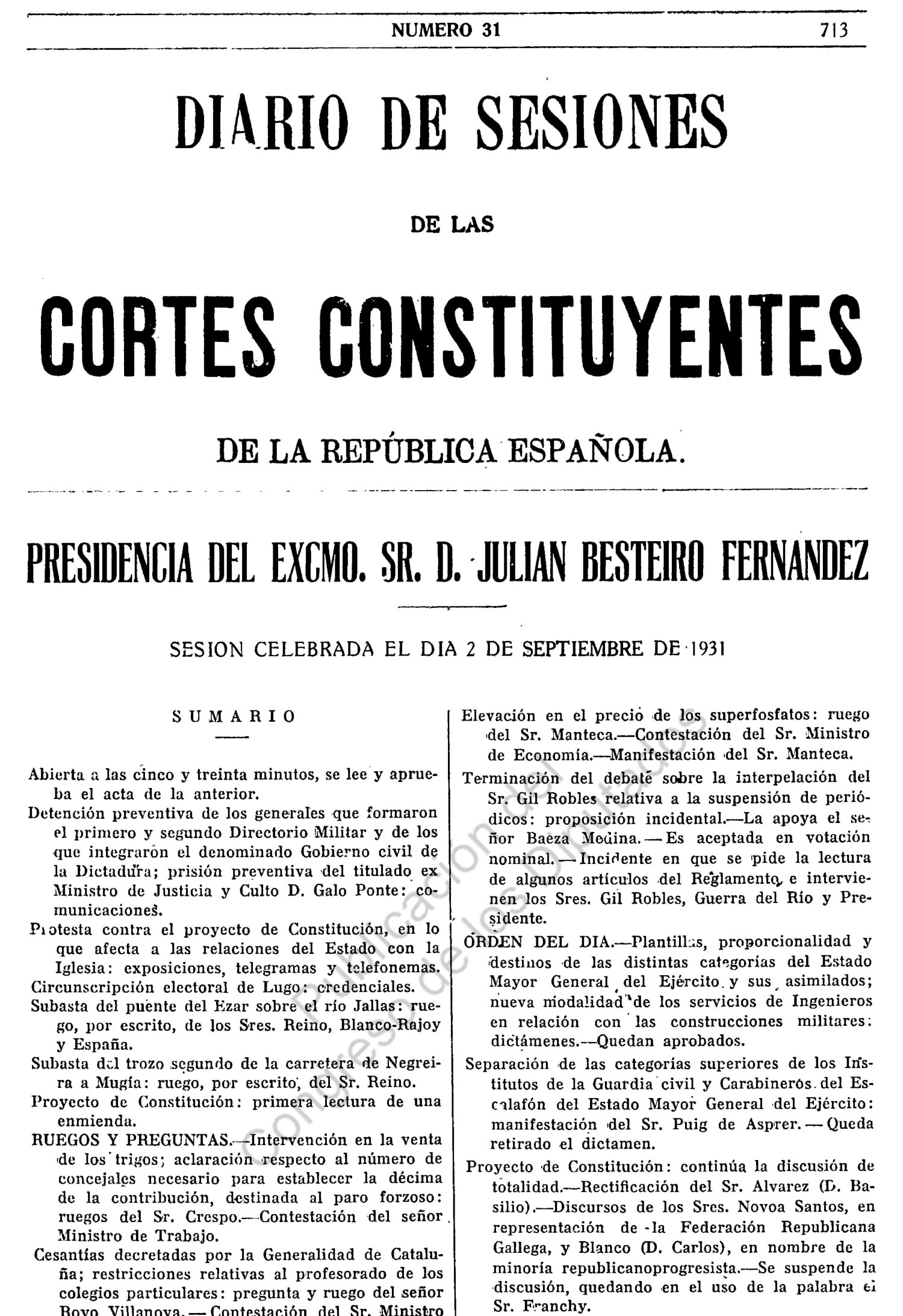 NOVOA DISCURSO 1931