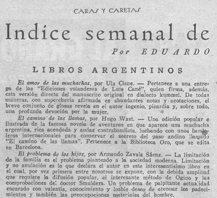 CARAS Y CARETAS. 2.2.1935, OGINO