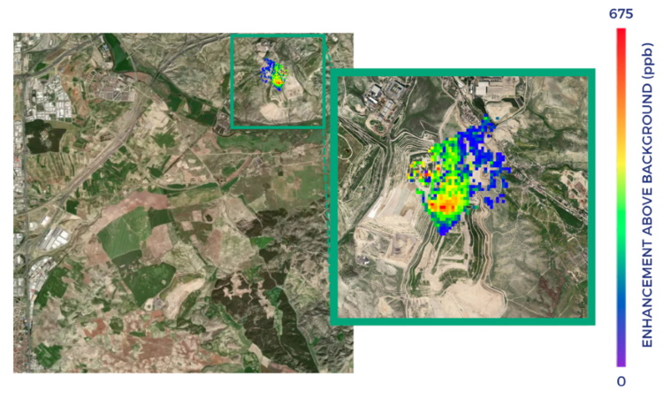 mapeo metano verderos madrid copernicus