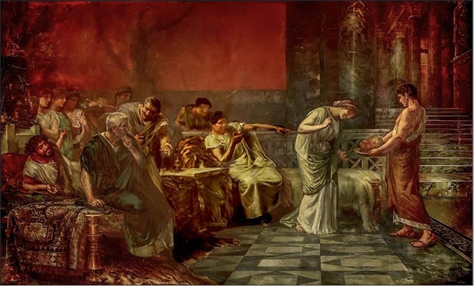 “Fulvia y Marco Antonio” o “La venganza de Fulvia”, de Francisco Maura y Montaner. 1888. Museo del Prado