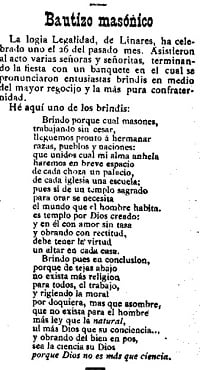 bautizo masonico