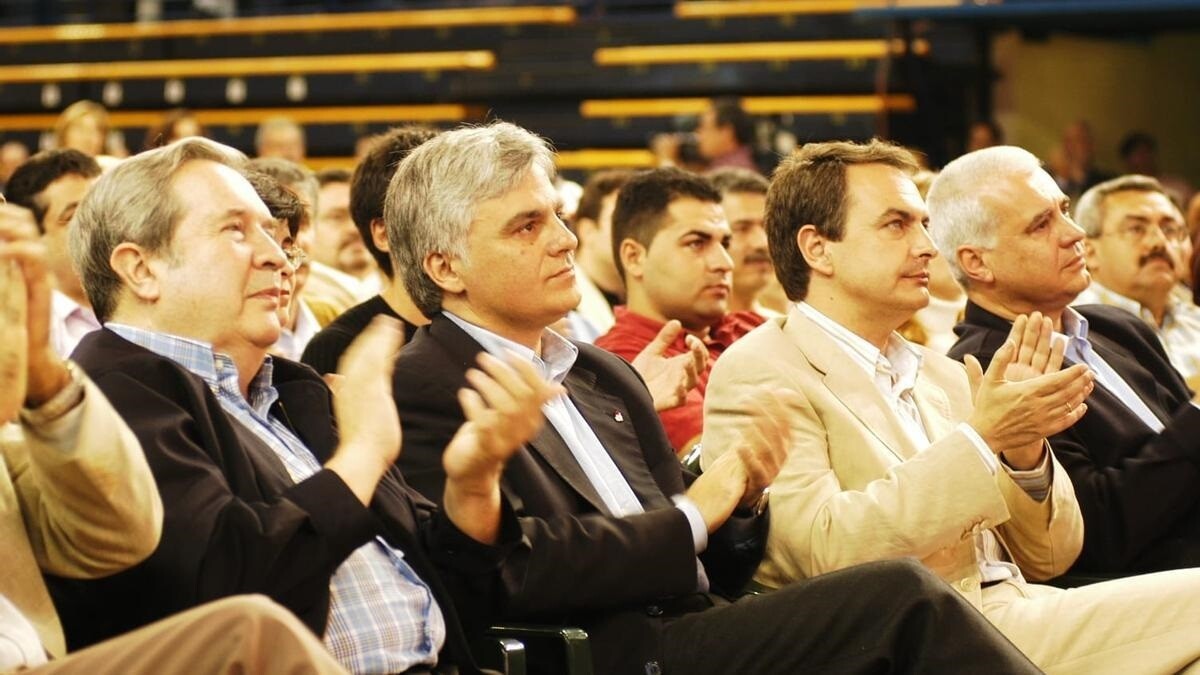 José Miguel Pérez con Saavedra y Zapatero