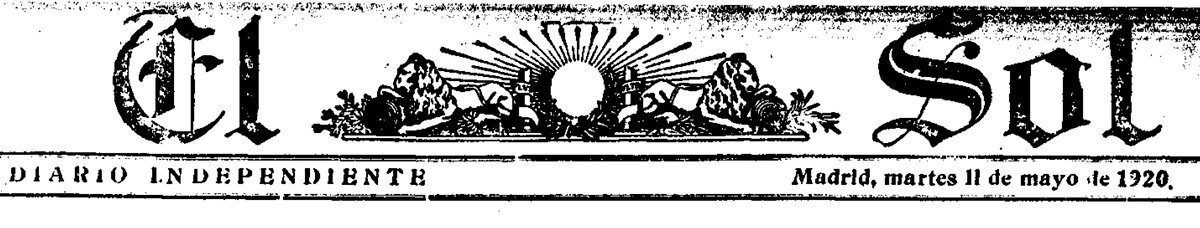 EL SOL 11.5.1920 CAVIA MANCHETA