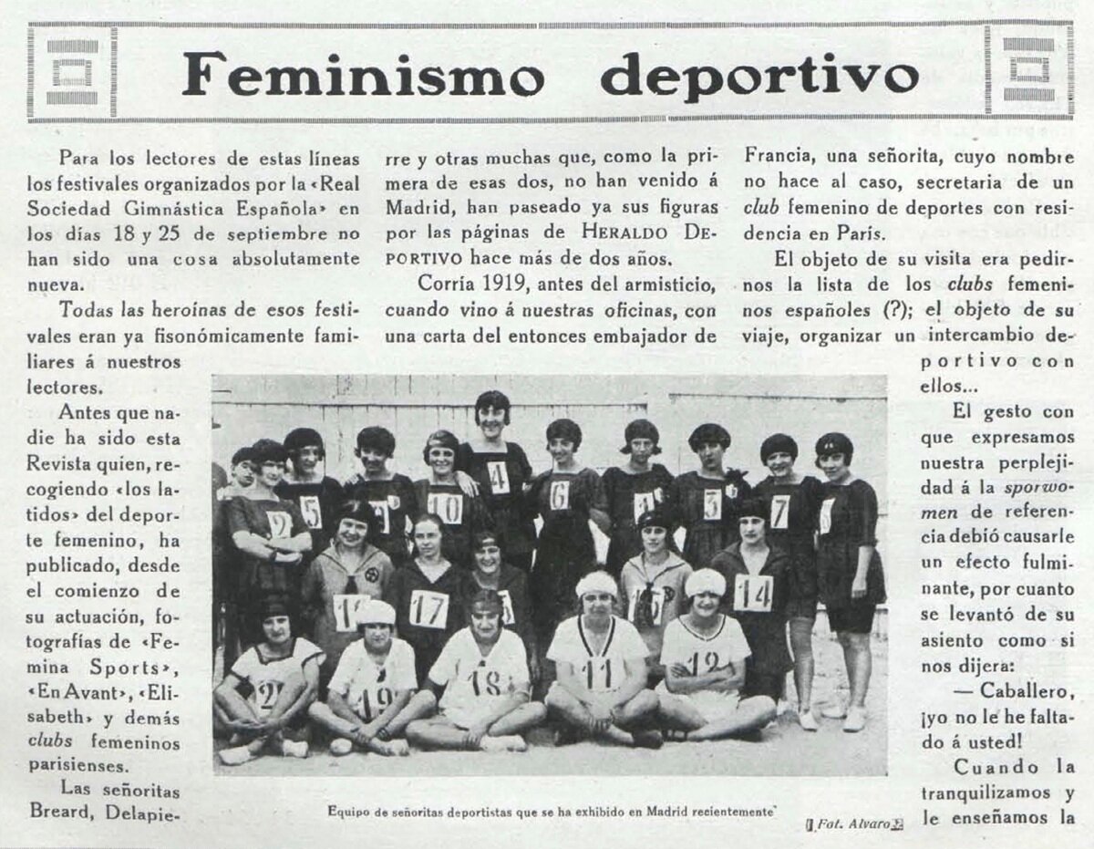 HERALDO DEPORTIVO 5.10.1921 CLUBS FEMENINOS