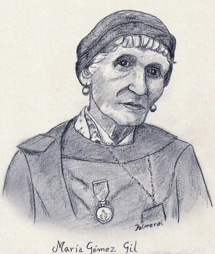 María Gómez Gil, dibujo de Palmeral