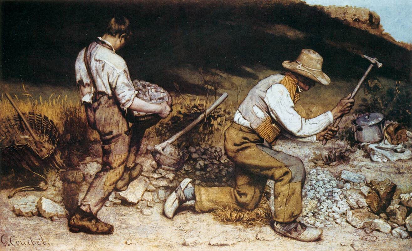 1 A) Los picapedreros, de Courbet 