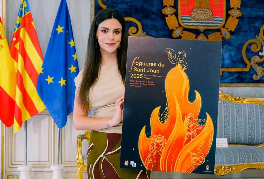 Sofía Escolano autora del cartel Hogueras 2025