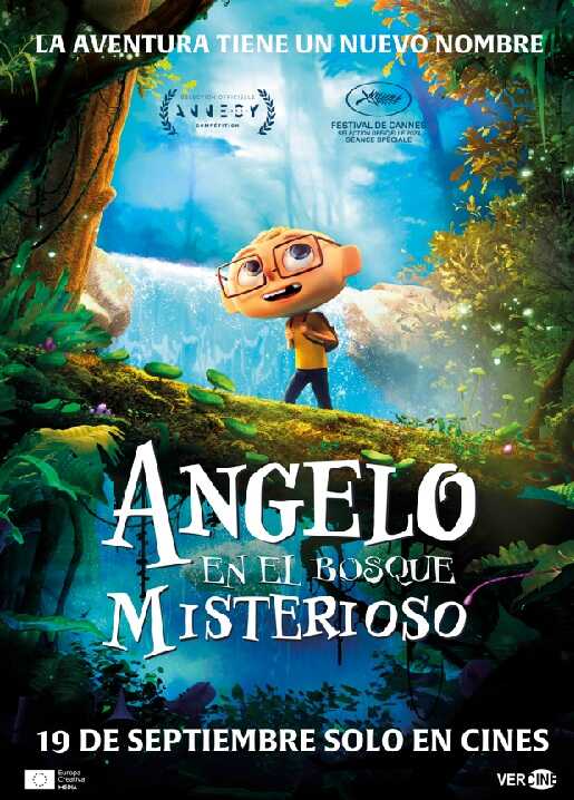 cartel ANGELO Y EL BOSQUE MISTERIOSO