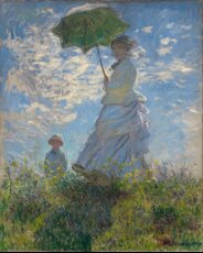 Mujer con Sombrilla de Claude Monet