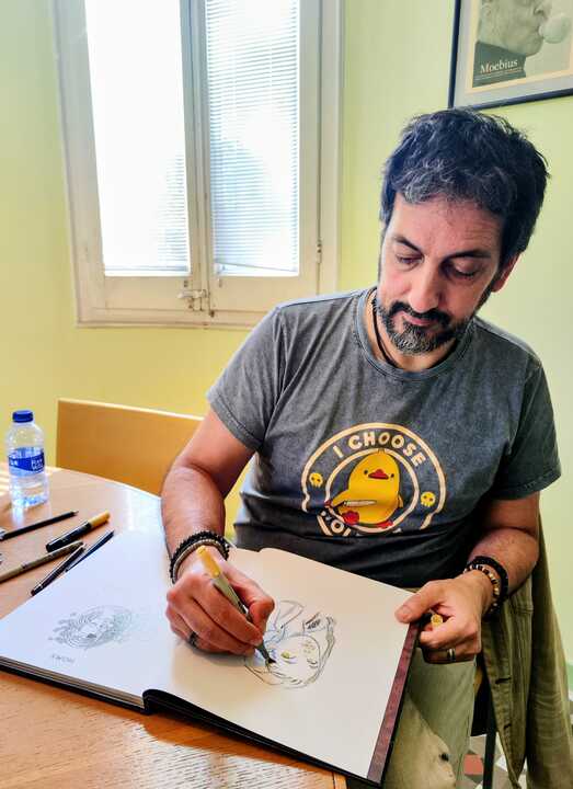 Josep Homs en las oficinas de Norma Editorial
