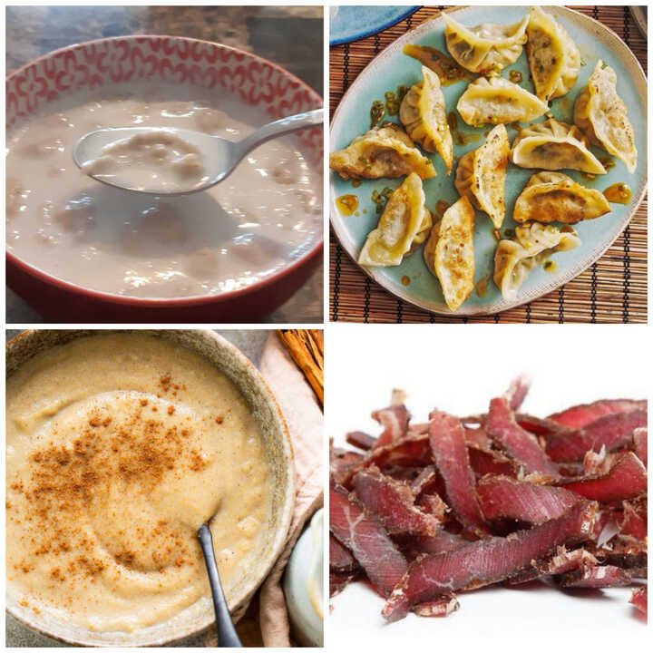 Tercera ola, pop-robbins, dumplings, cornmeal y beef jerky