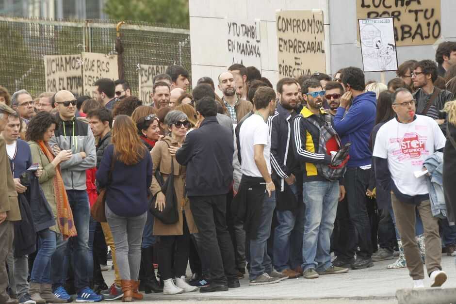 Huelga contra el ERE de Unidad Editorial. Foto: CCOO Madrid